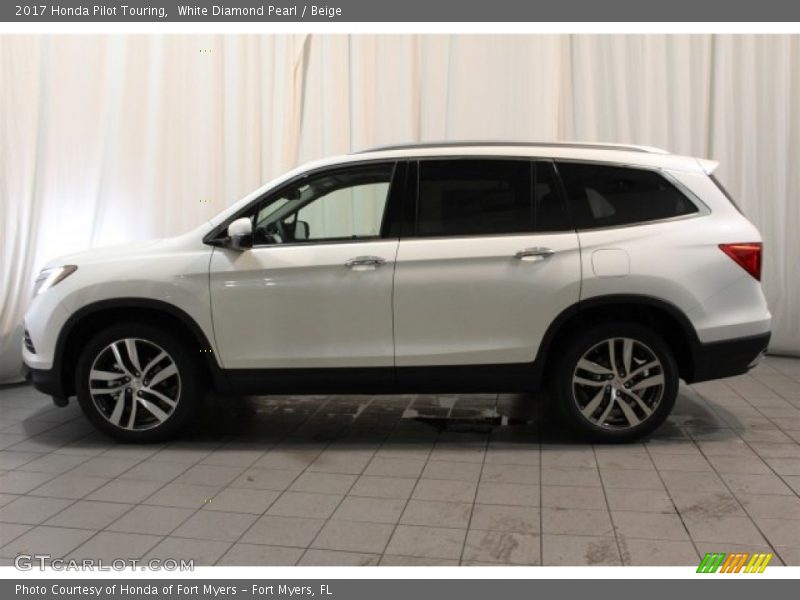 White Diamond Pearl / Beige 2017 Honda Pilot Touring