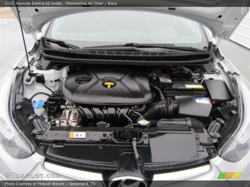 Shimmering Air Silver / Black 2015 Hyundai Elantra SE Sedan