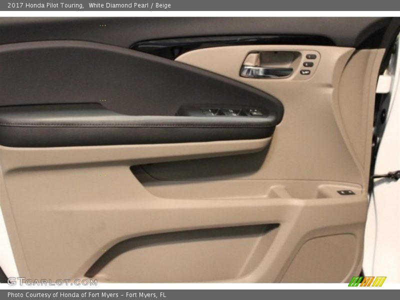 White Diamond Pearl / Beige 2017 Honda Pilot Touring
