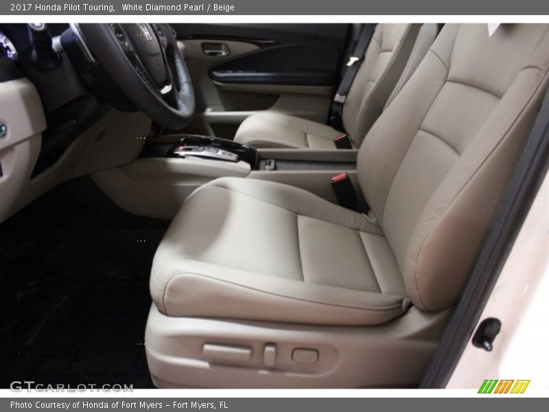 White Diamond Pearl / Beige 2017 Honda Pilot Touring