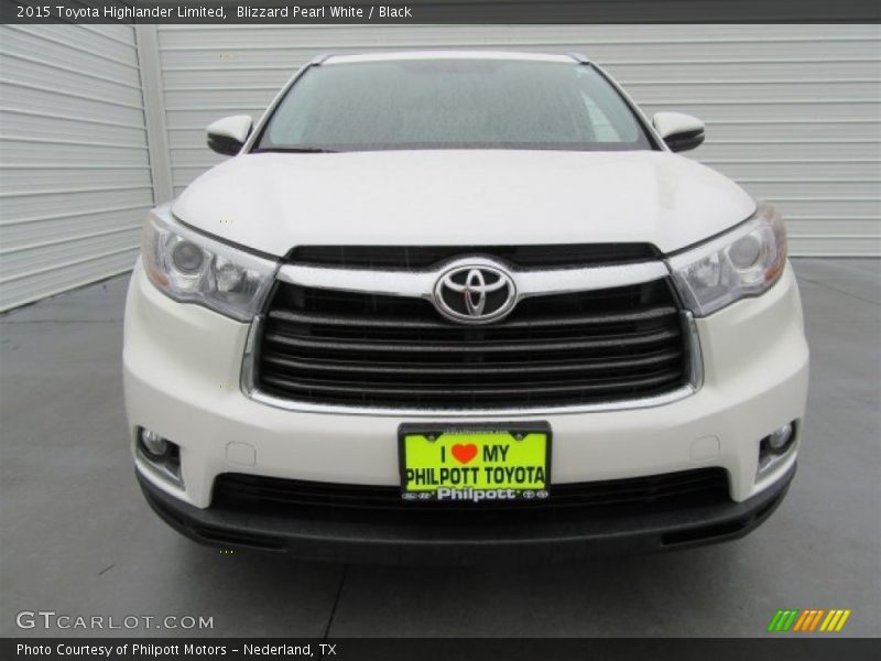 Blizzard Pearl White / Black 2015 Toyota Highlander Limited