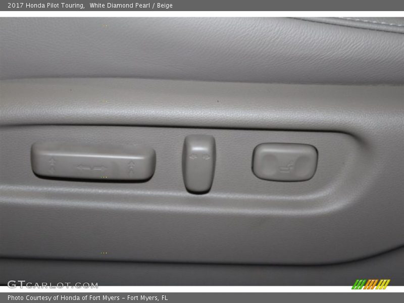 White Diamond Pearl / Beige 2017 Honda Pilot Touring