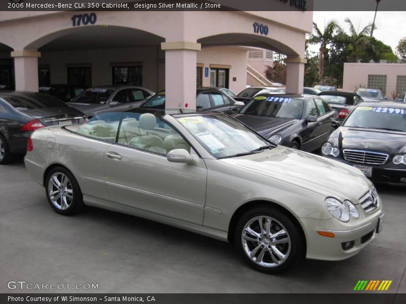 designo Silver Metallic / Stone 2006 Mercedes-Benz CLK 350 Cabriolet