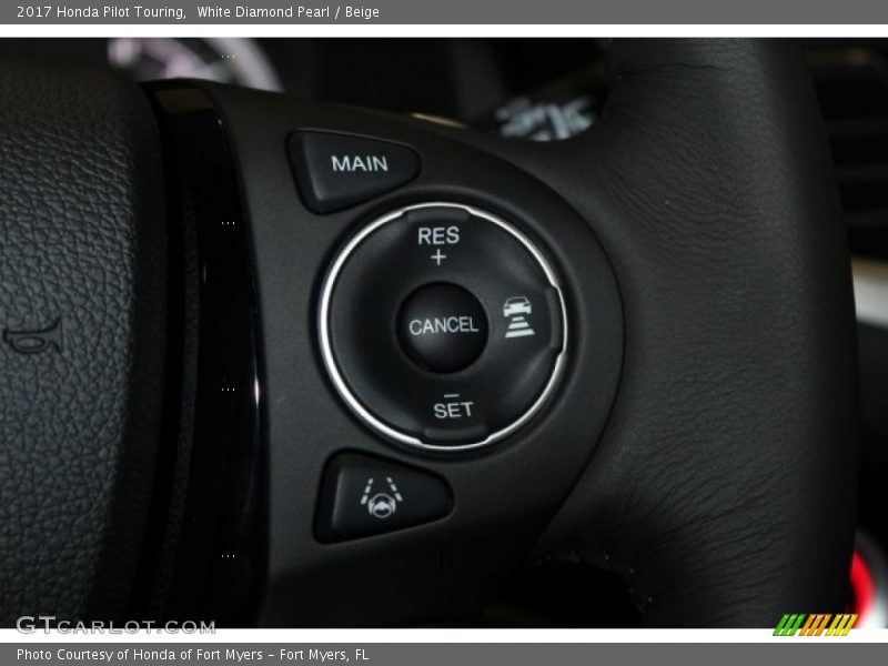 White Diamond Pearl / Beige 2017 Honda Pilot Touring