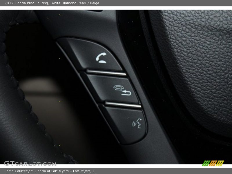 White Diamond Pearl / Beige 2017 Honda Pilot Touring