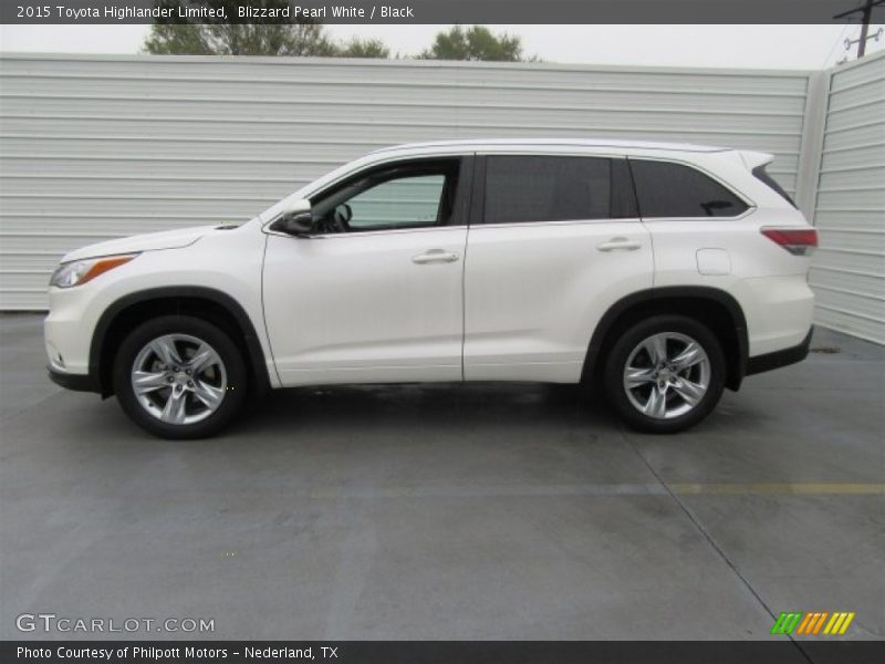 Blizzard Pearl White / Black 2015 Toyota Highlander Limited