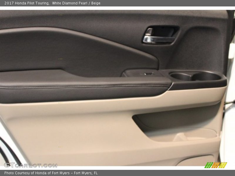 White Diamond Pearl / Beige 2017 Honda Pilot Touring