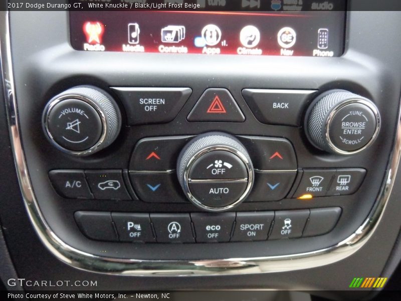 White Knuckle / Black/Light Frost Beige 2017 Dodge Durango GT