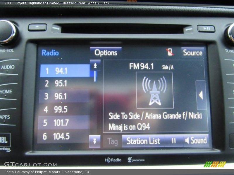 Blizzard Pearl White / Black 2015 Toyota Highlander Limited