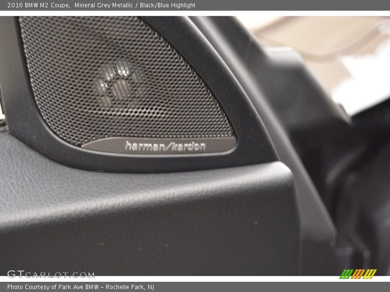 Mineral Grey Metallic / Black/Blue Highlight 2016 BMW M2 Coupe