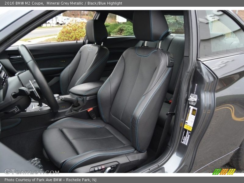 Mineral Grey Metallic / Black/Blue Highlight 2016 BMW M2 Coupe