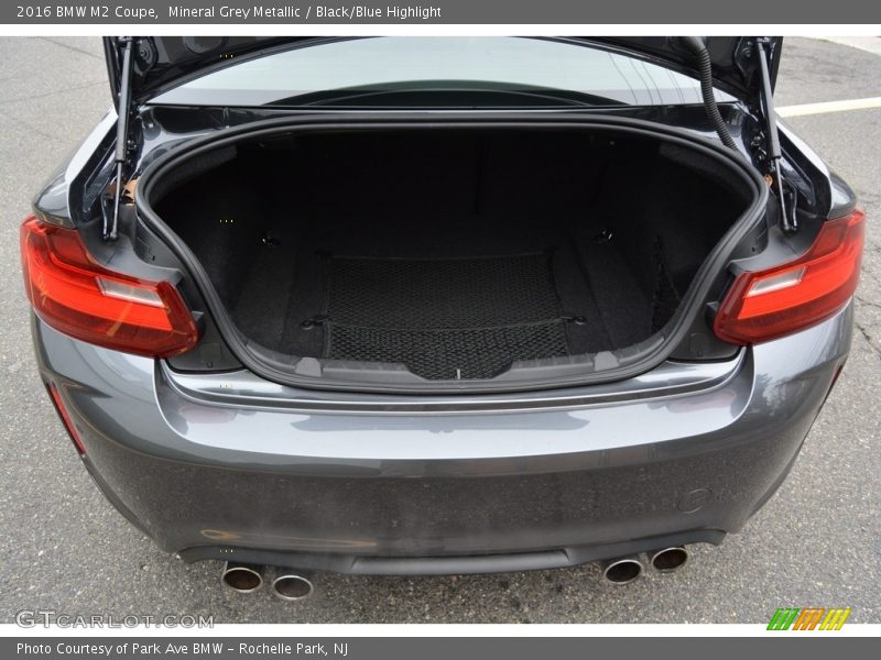 Mineral Grey Metallic / Black/Blue Highlight 2016 BMW M2 Coupe