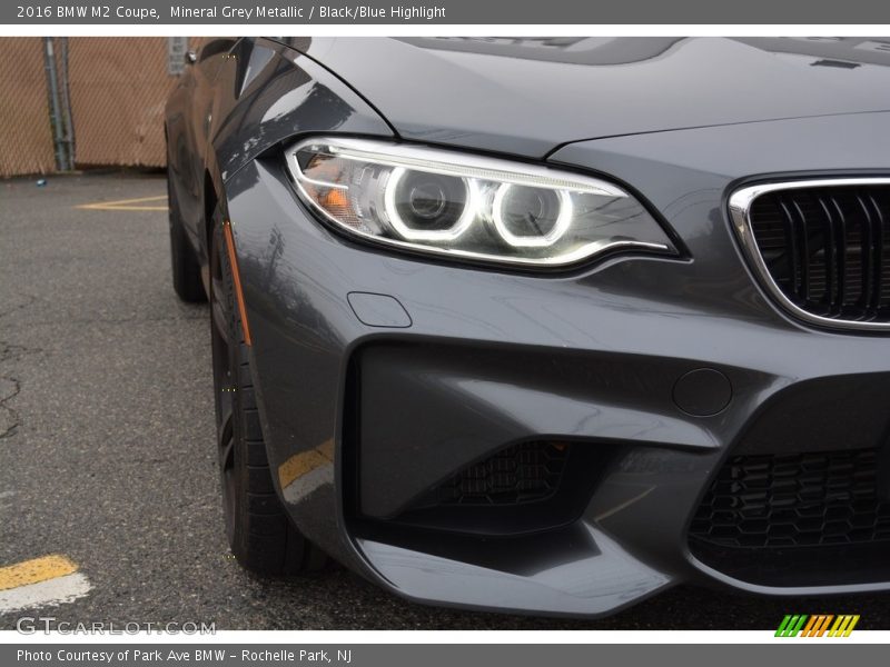 Mineral Grey Metallic / Black/Blue Highlight 2016 BMW M2 Coupe