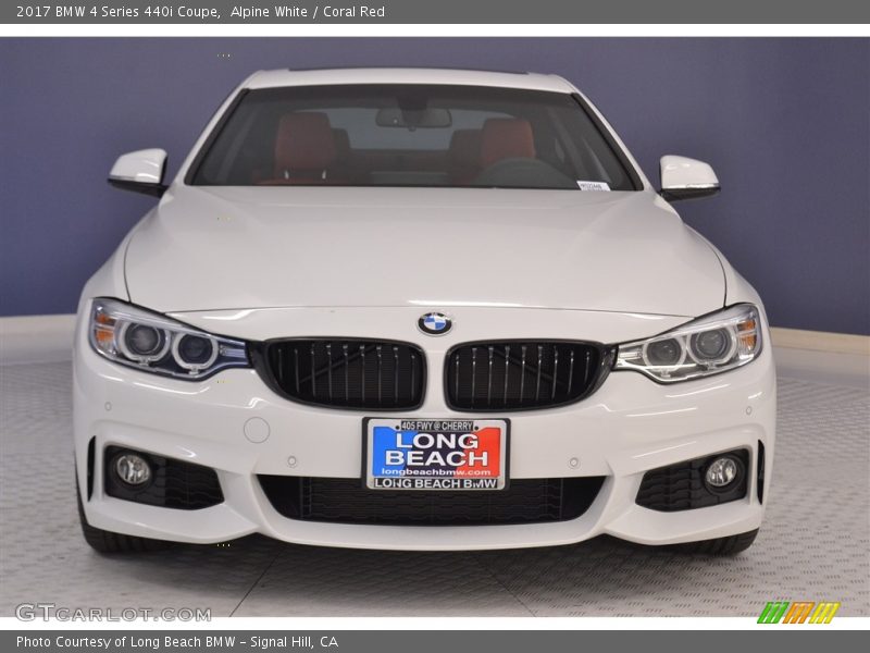 Alpine White / Coral Red 2017 BMW 4 Series 440i Coupe