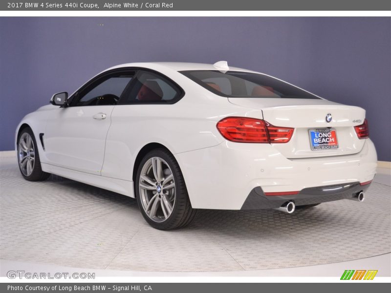 Alpine White / Coral Red 2017 BMW 4 Series 440i Coupe