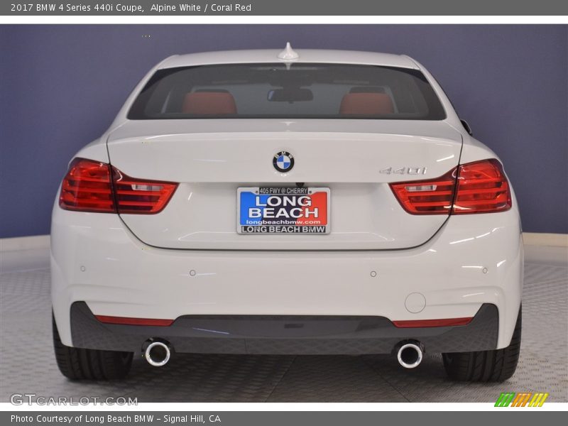 Alpine White / Coral Red 2017 BMW 4 Series 440i Coupe