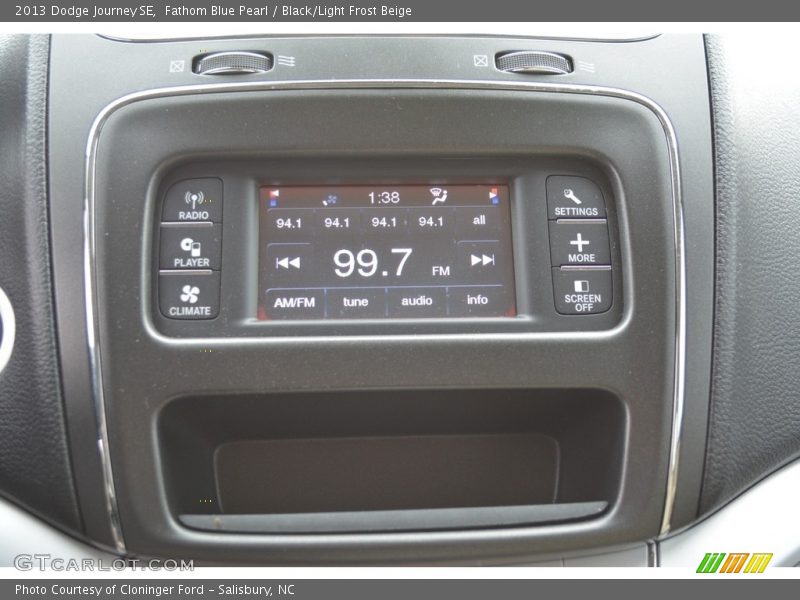 Fathom Blue Pearl / Black/Light Frost Beige 2013 Dodge Journey SE