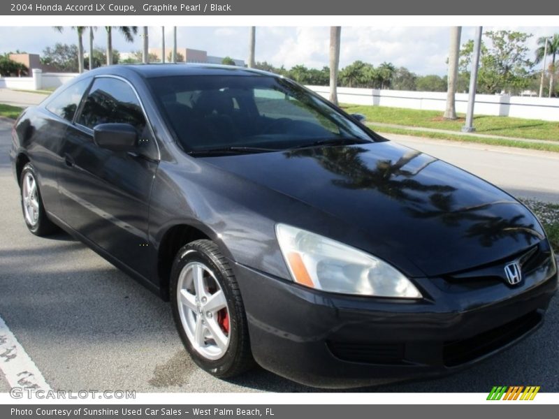Graphite Pearl / Black 2004 Honda Accord LX Coupe