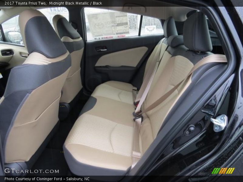 Rear Seat of 2017 Prius Two