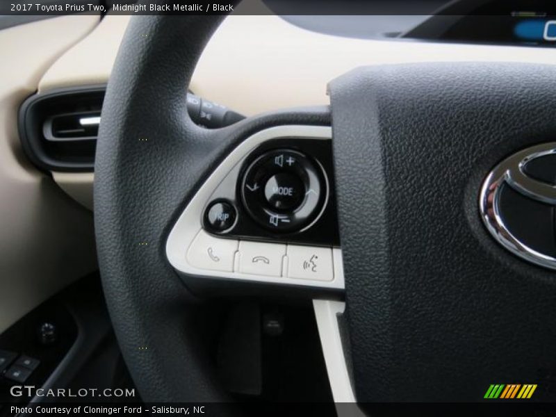 Midnight Black Metallic / Black 2017 Toyota Prius Two