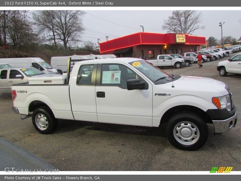 Oxford White / Steel Gray 2013 Ford F150 XL SuperCab 4x4