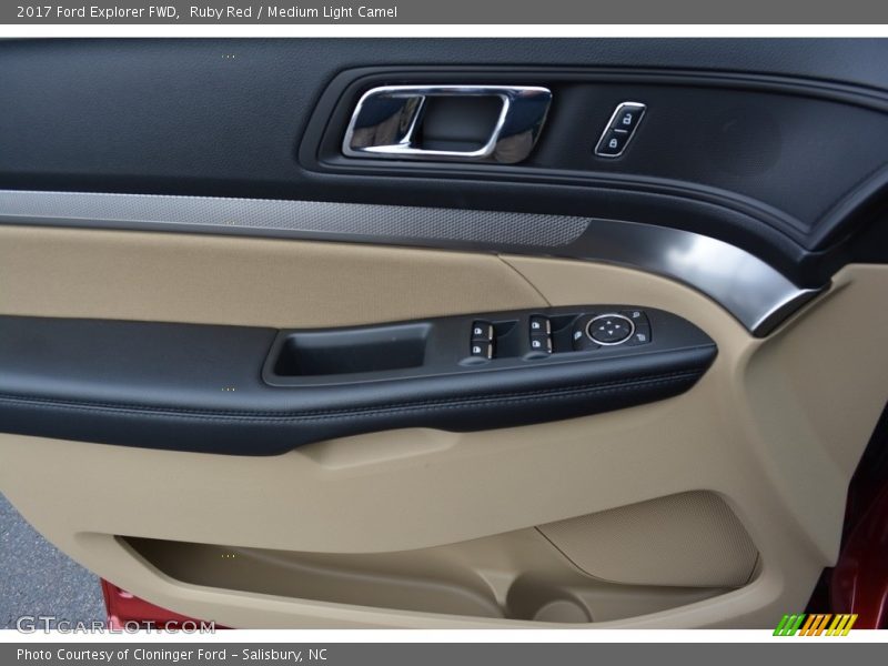 Ruby Red / Medium Light Camel 2017 Ford Explorer FWD