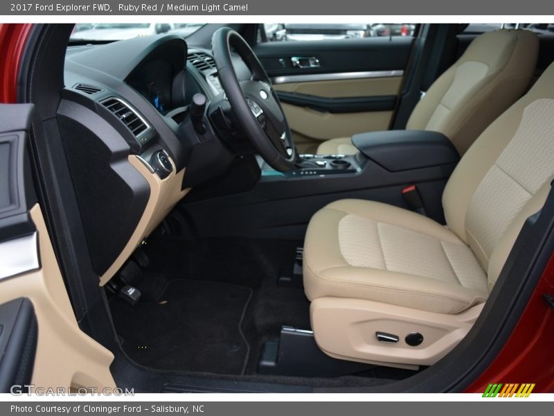 Ruby Red / Medium Light Camel 2017 Ford Explorer FWD