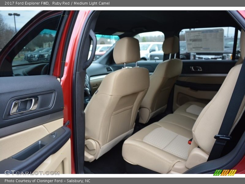 Ruby Red / Medium Light Camel 2017 Ford Explorer FWD