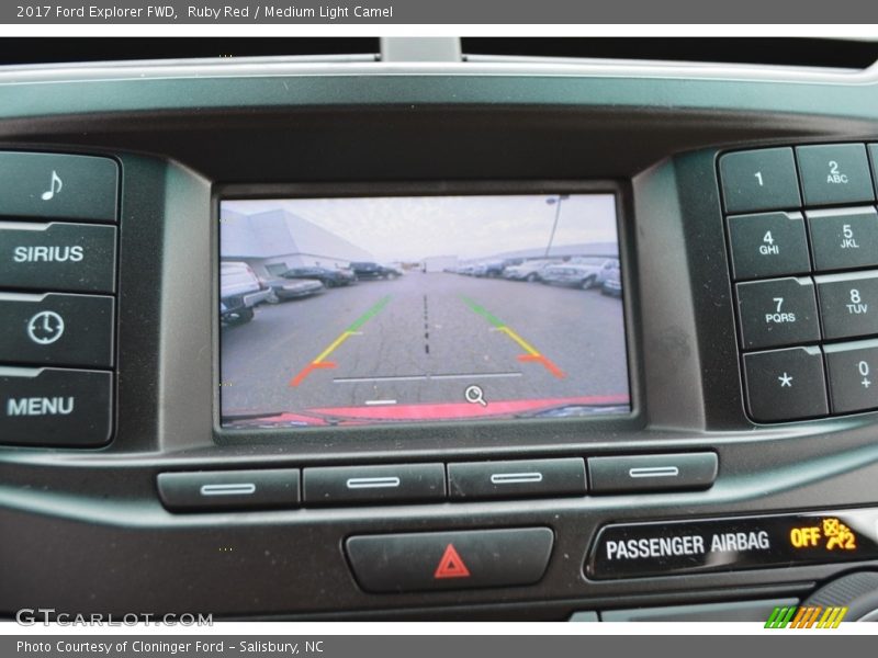 Ruby Red / Medium Light Camel 2017 Ford Explorer FWD