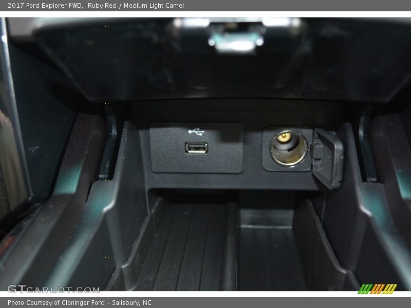 Ruby Red / Medium Light Camel 2017 Ford Explorer FWD