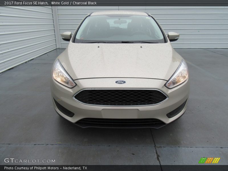 White Gold / Charcoal Black 2017 Ford Focus SE Hatch