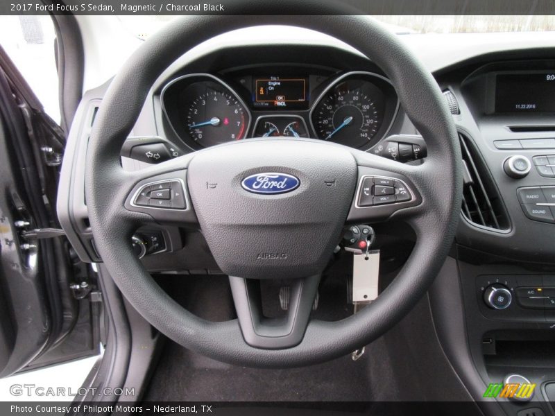 Magnetic / Charcoal Black 2017 Ford Focus S Sedan