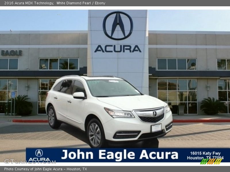 White Diamond Pearl / Ebony 2016 Acura MDX Technology