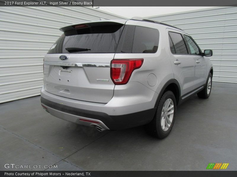 Ingot Silver / Ebony Black 2017 Ford Explorer XLT