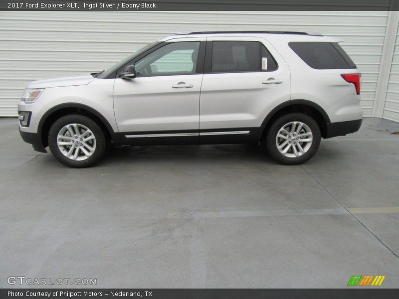 Ingot Silver / Ebony Black 2017 Ford Explorer XLT