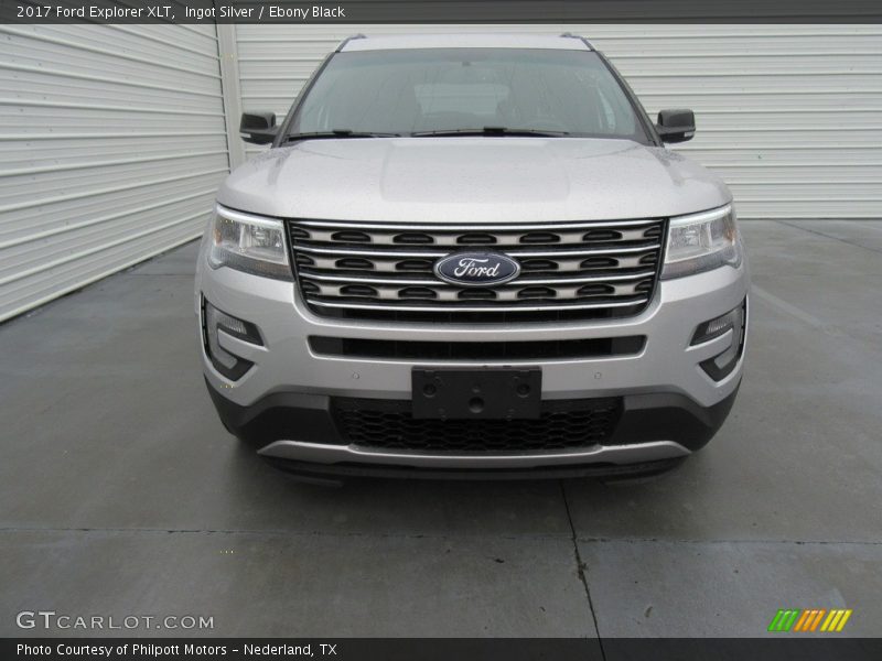 Ingot Silver / Ebony Black 2017 Ford Explorer XLT