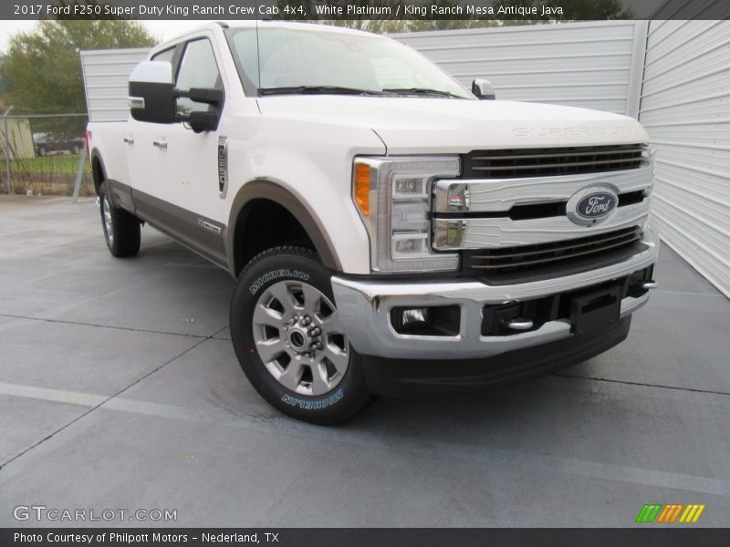 White Platinum / King Ranch Mesa Antique Java 2017 Ford F250 Super Duty King Ranch Crew Cab 4x4