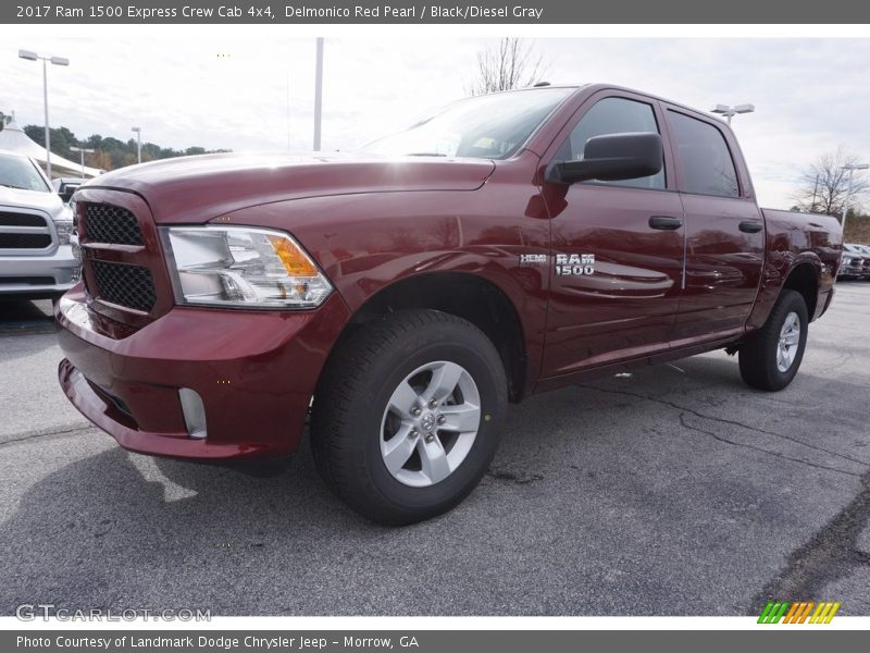 Delmonico Red Pearl / Black/Diesel Gray 2017 Ram 1500 Express Crew Cab 4x4