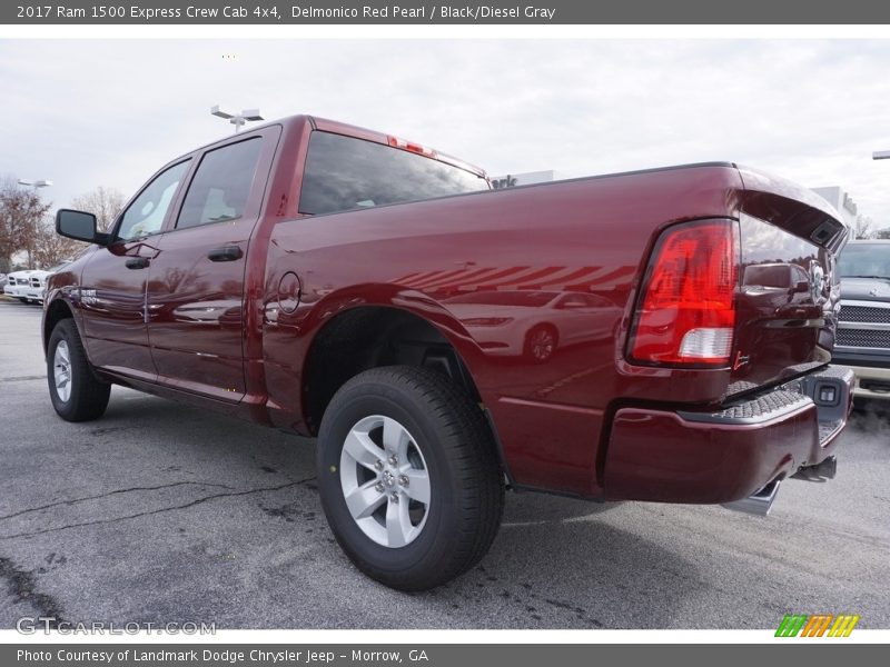 Delmonico Red Pearl / Black/Diesel Gray 2017 Ram 1500 Express Crew Cab 4x4