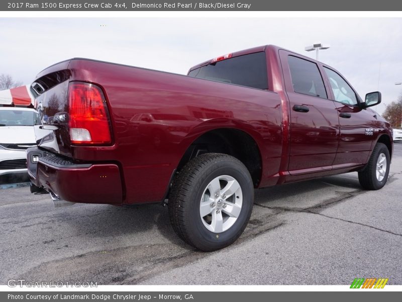 Delmonico Red Pearl / Black/Diesel Gray 2017 Ram 1500 Express Crew Cab 4x4