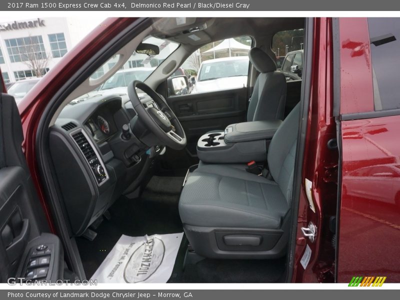 Delmonico Red Pearl / Black/Diesel Gray 2017 Ram 1500 Express Crew Cab 4x4