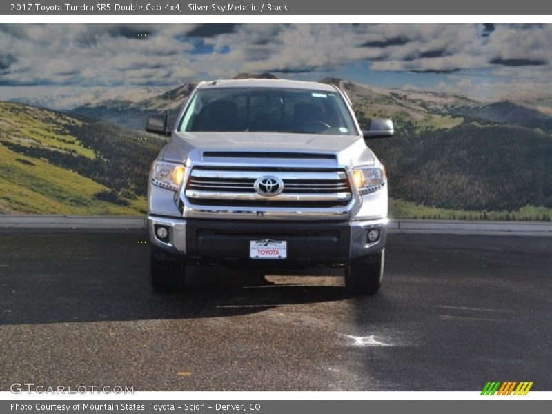 Silver Sky Metallic / Black 2017 Toyota Tundra SR5 Double Cab 4x4