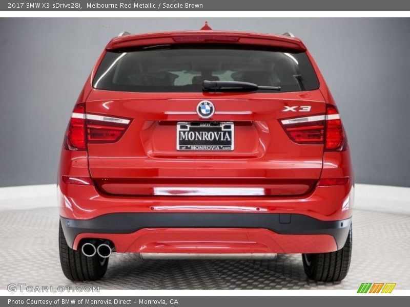 Melbourne Red Metallic / Saddle Brown 2017 BMW X3 sDrive28i