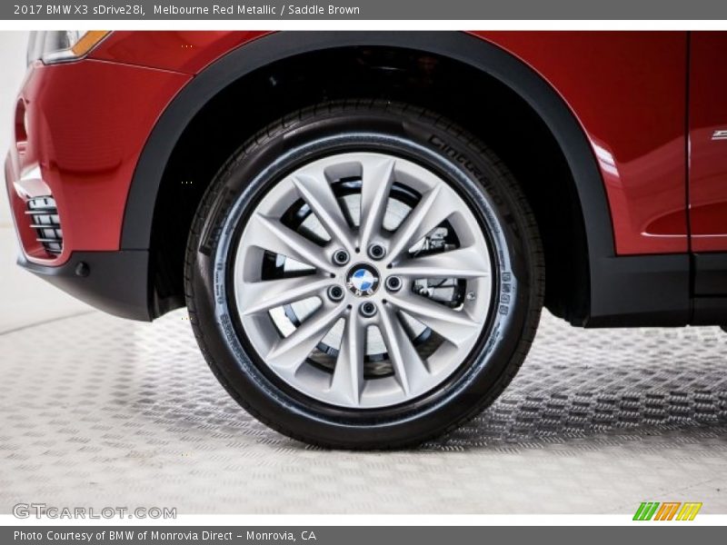 Melbourne Red Metallic / Saddle Brown 2017 BMW X3 sDrive28i