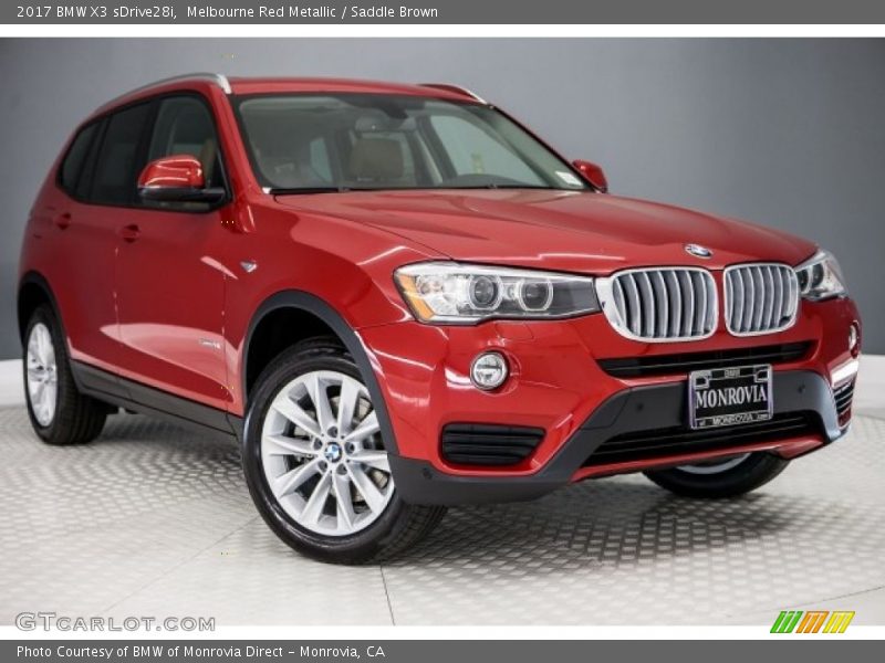 Melbourne Red Metallic / Saddle Brown 2017 BMW X3 sDrive28i