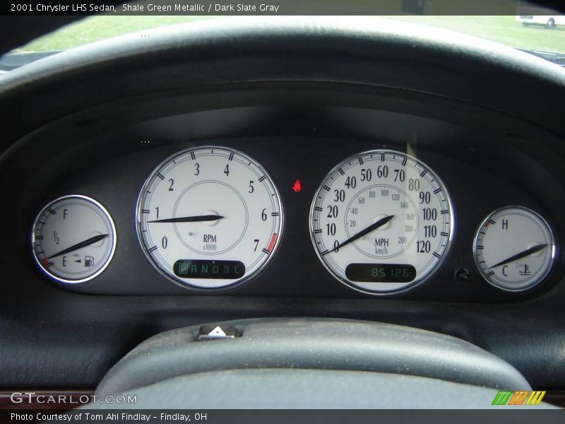 Shale Green Metallic / Dark Slate Gray 2001 Chrysler LHS Sedan