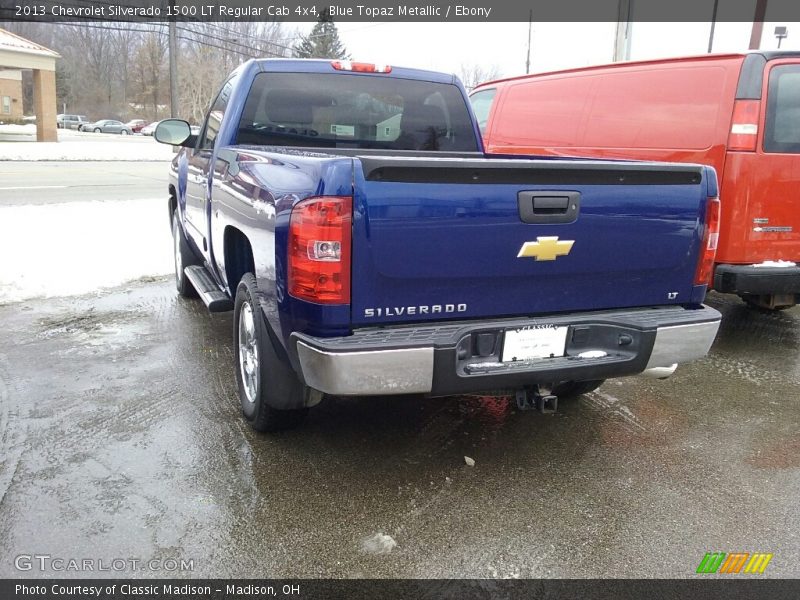 Blue Topaz Metallic / Ebony 2013 Chevrolet Silverado 1500 LT Regular Cab 4x4