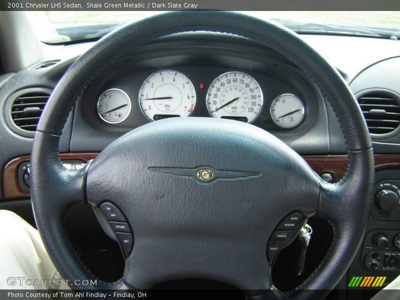 Shale Green Metallic / Dark Slate Gray 2001 Chrysler LHS Sedan