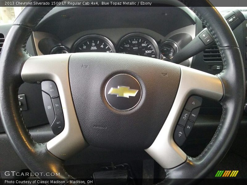 Blue Topaz Metallic / Ebony 2013 Chevrolet Silverado 1500 LT Regular Cab 4x4