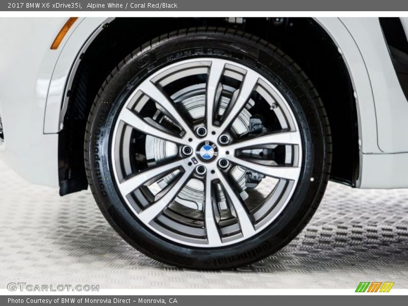 Alpine White / Coral Red/Black 2017 BMW X6 xDrive35i